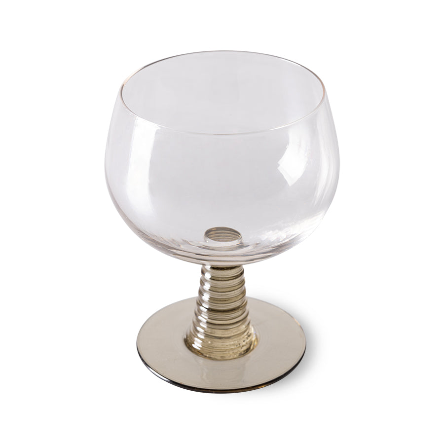 HKLIVING | Swirl Vínglas | Grænt | Lágt