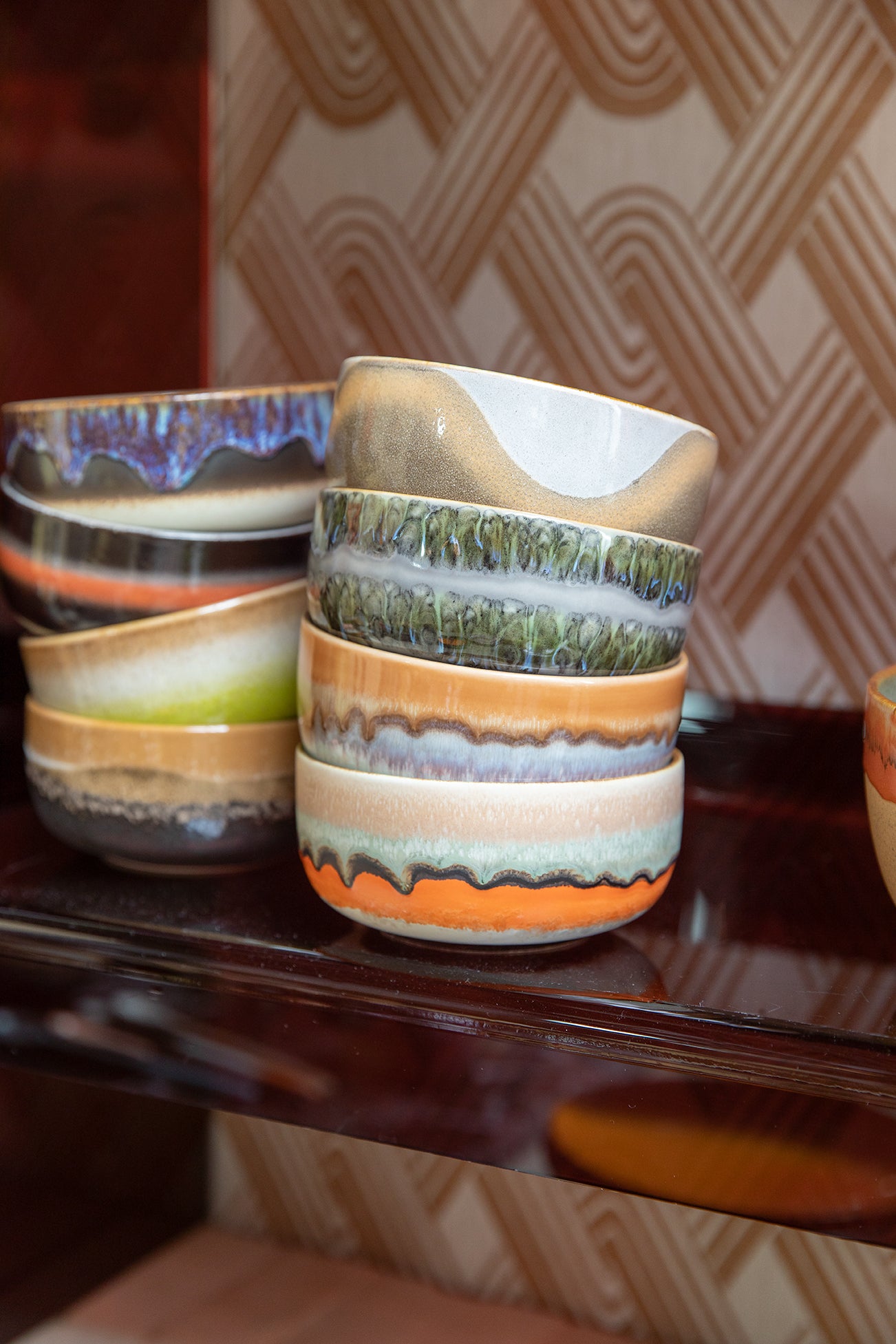 HKLIVING | 70s Ceramics | Desertskálar | Reef | 4 saman