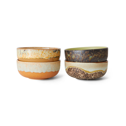 HKLIVING | 70s Ceramics | Skálar | Drift | 4 saman