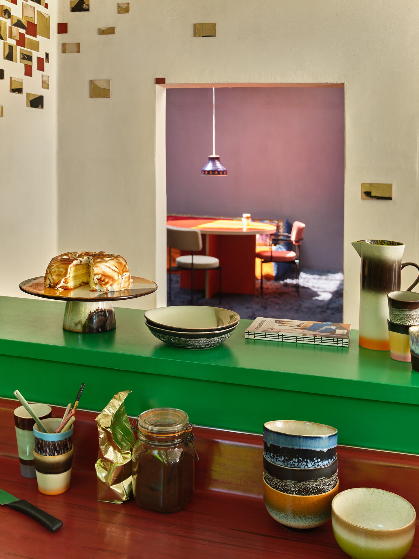 HKLIVING | 70s Ceramics | Skálar 4 stk | Groovy
