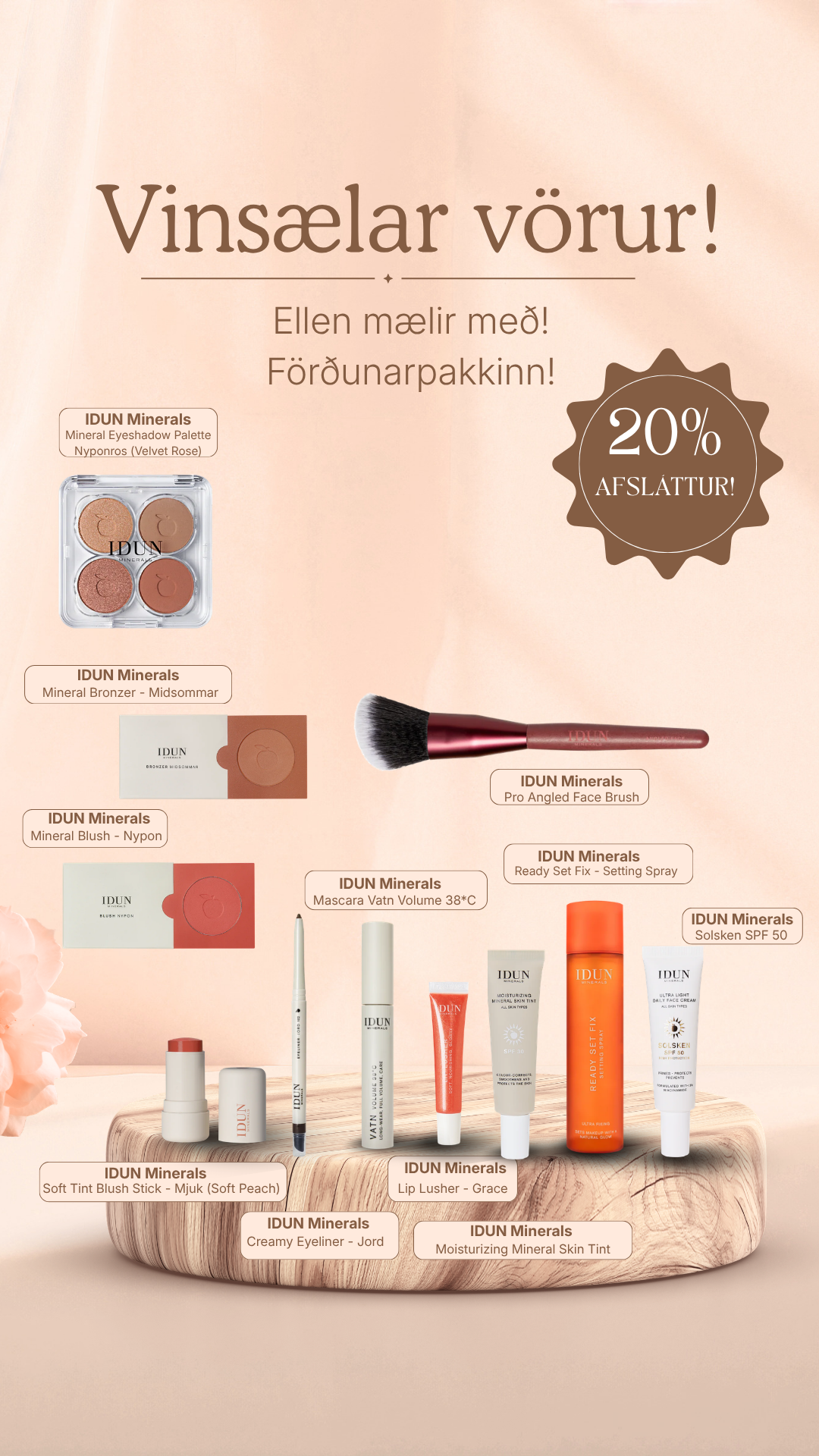 IDUN Minerals | Ellen mælir með| Förðunarpakki