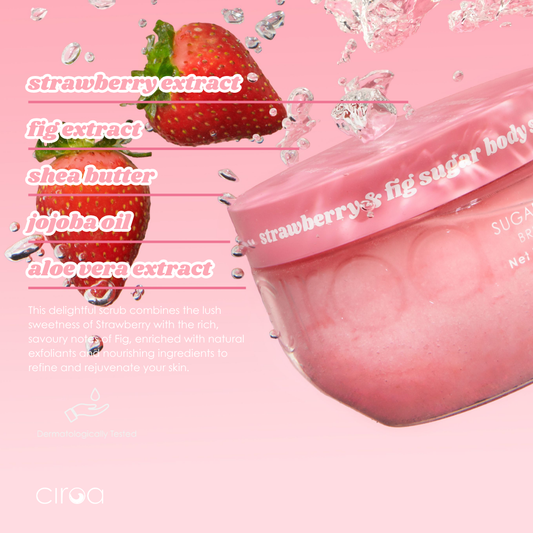 Ciroa Beauty | Líkamsskrúbbur | Jarðaberja og fíkju | FORSALA | Væntanlegt 20. Des (með fyrirvara) |
