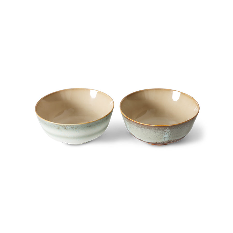HKLIVING | 70s Ceramics | Ramen Skálar 2 stk | Verge