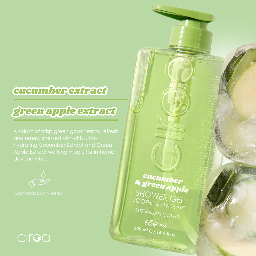 Ciroa Beauty | Sturtugel | Græn epli og gúrka | 500 ml