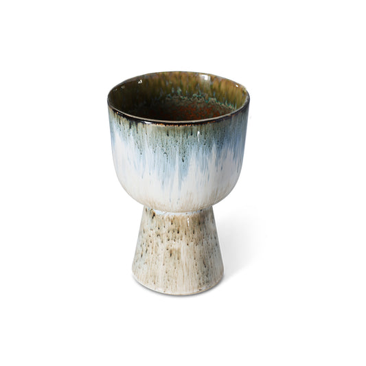 FORSALA | Lendir 29. Maí | HKLIVING | 70s Ceramics | Blómapottur | Glacier