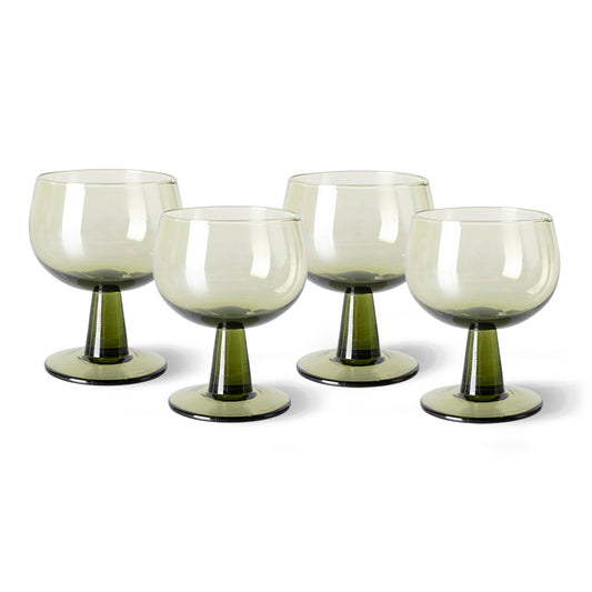 HKLIVING | The emeralds | Glös 4 saman | lág