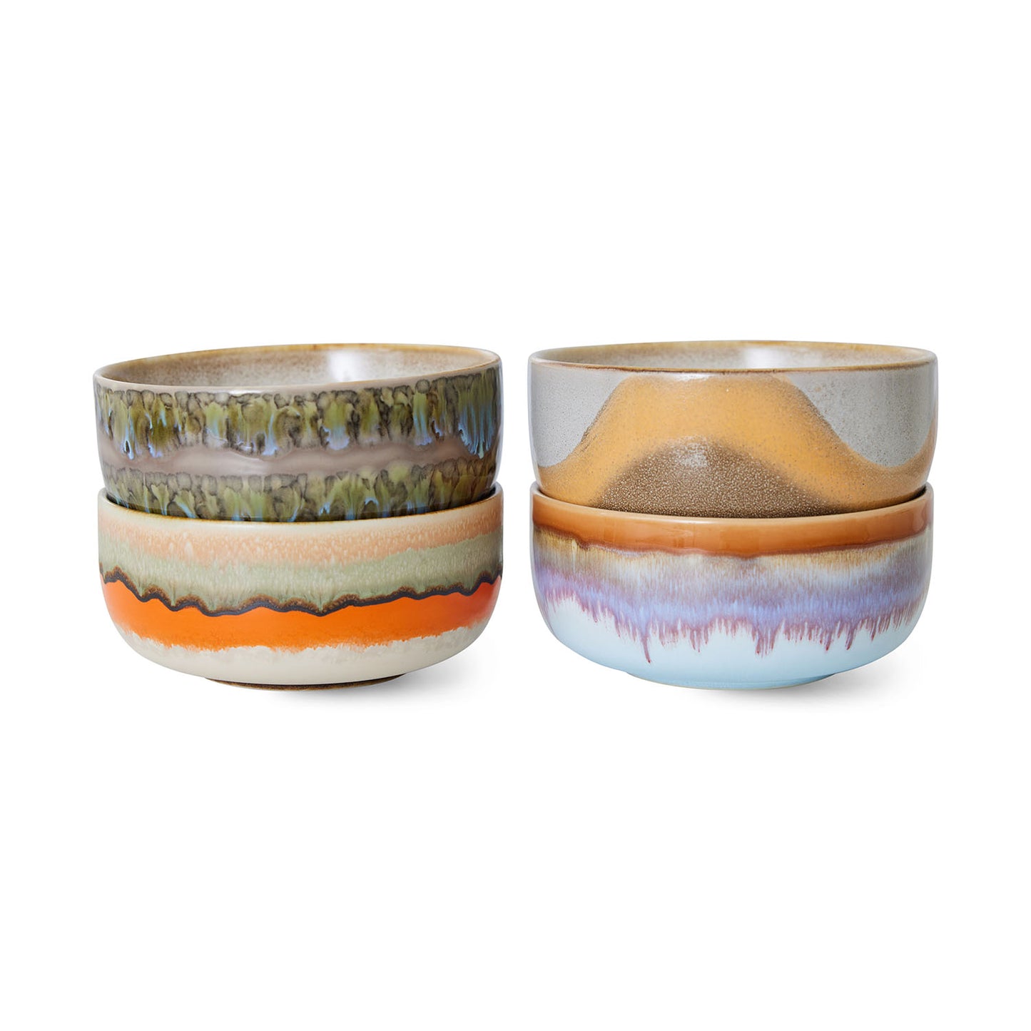 HKLIVING | 70s Ceramics | Desertskálar | Reef | 4 saman