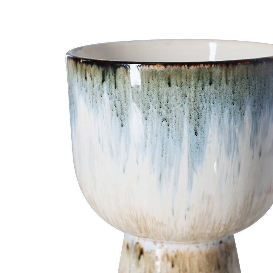 FORSALA | Lendir 29. Maí | HKLIVING | 70s Ceramics | Blómapottur | Glacier