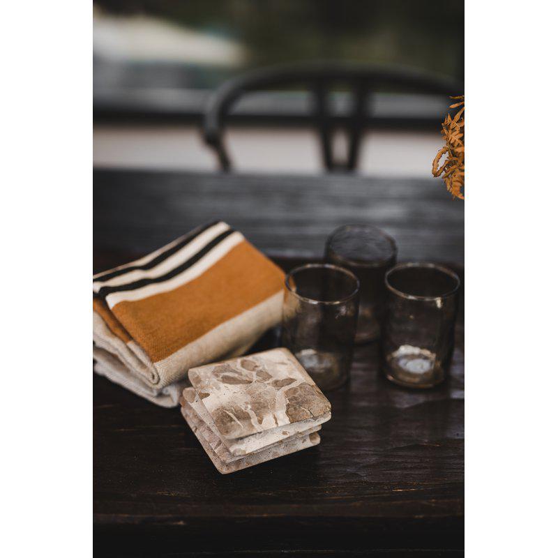 JAKOBSDALS | MARBLE COASTER |  4 Glasamottur