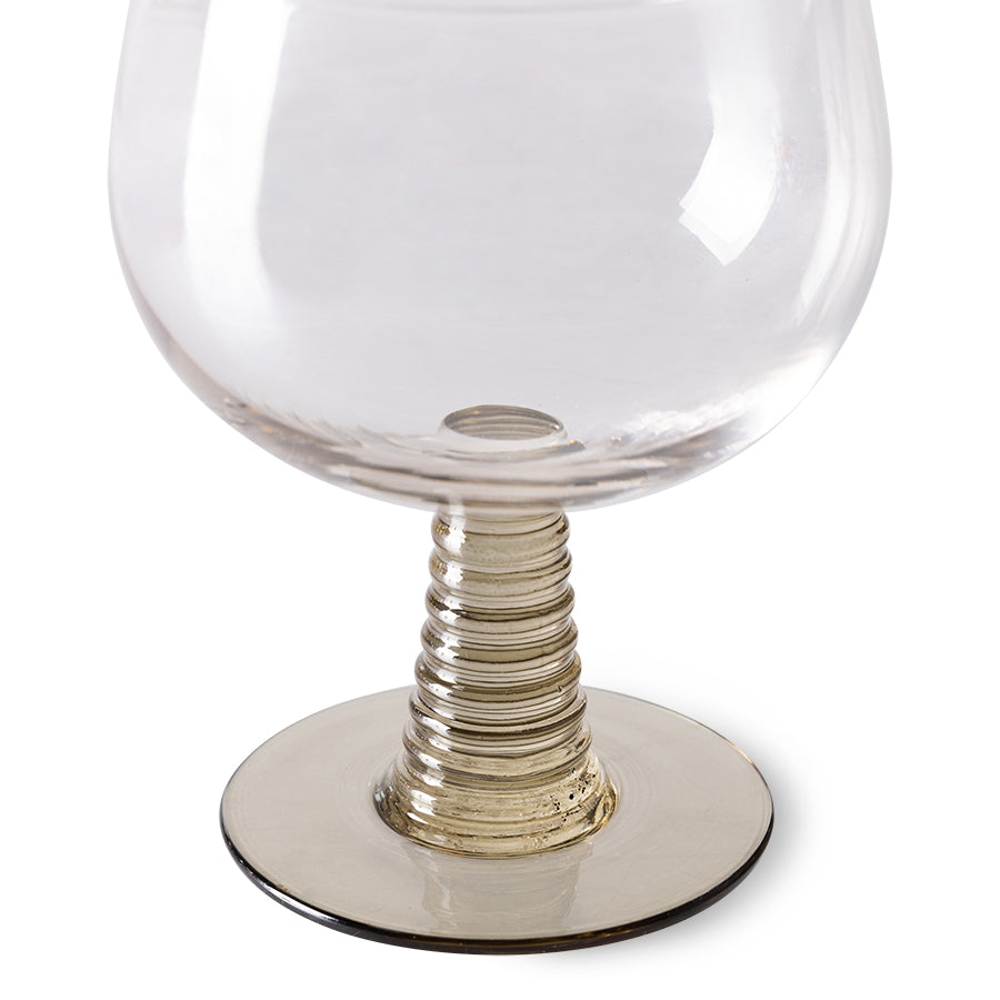 HKLIVING | Swirl Vínglas | Grænt | Lágt