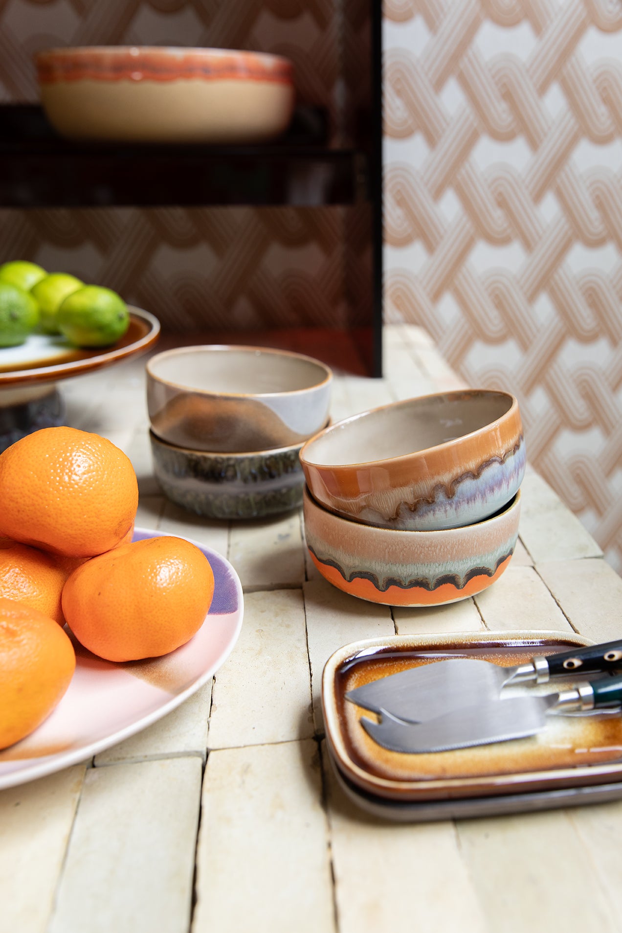 HKLIVING | 70s Ceramics | Desertskálar | Reef | 4 saman