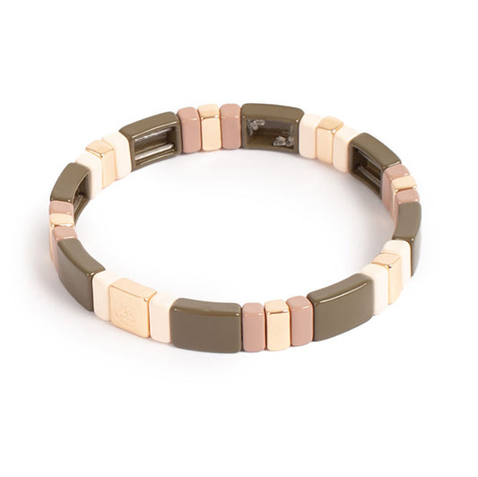 Armband | Enamel tiles | 19 cm