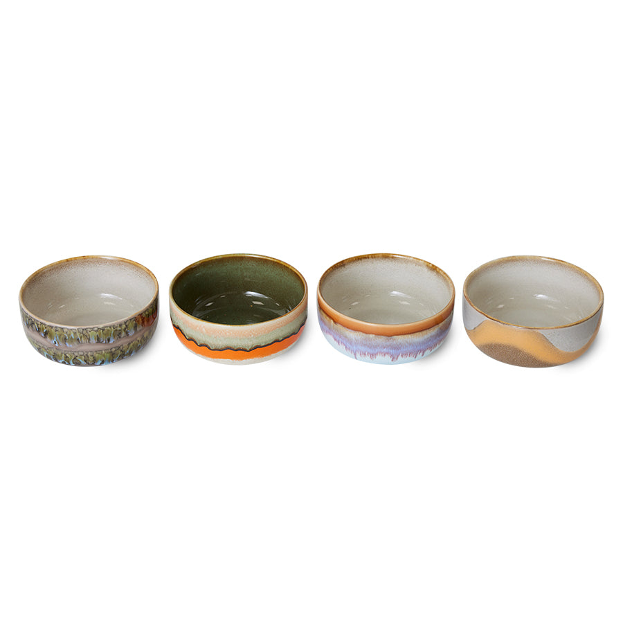 HKLIVING | 70s Ceramics | Desertskálar | Reef | 4 saman