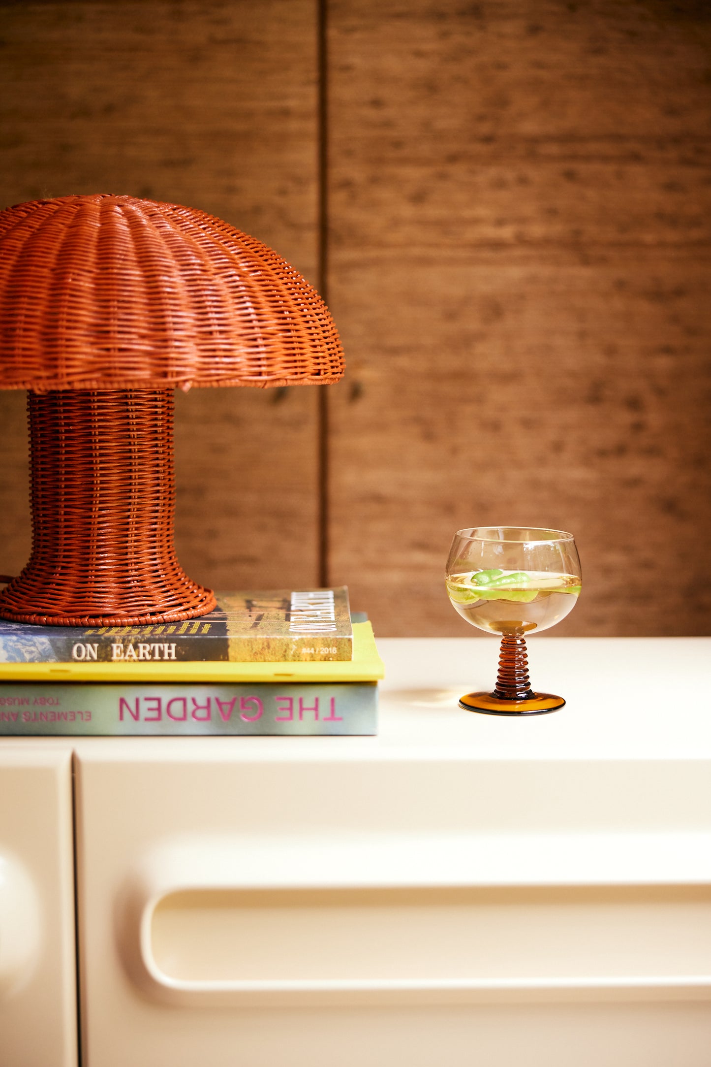 HKLIVING | Swirl Vínglas | Ochre |Lágt