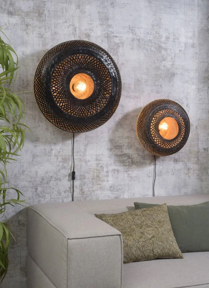 GOOD&MOJO | Veggljós | Light Palawan Bamboo| 60cm | Svart