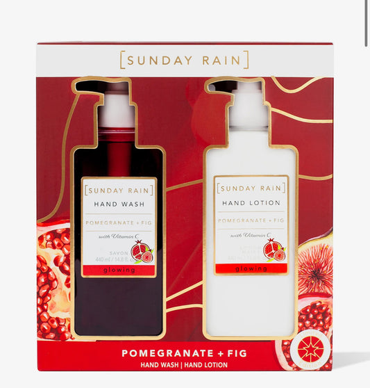 Gjafasett| Sunday Rain | Fig og granatepli | Handkrem og handsápa