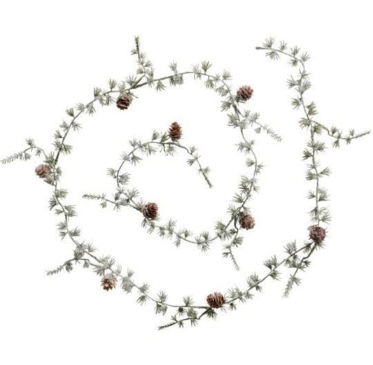 Skrautlengja m/ könglum og snjó, 180cm