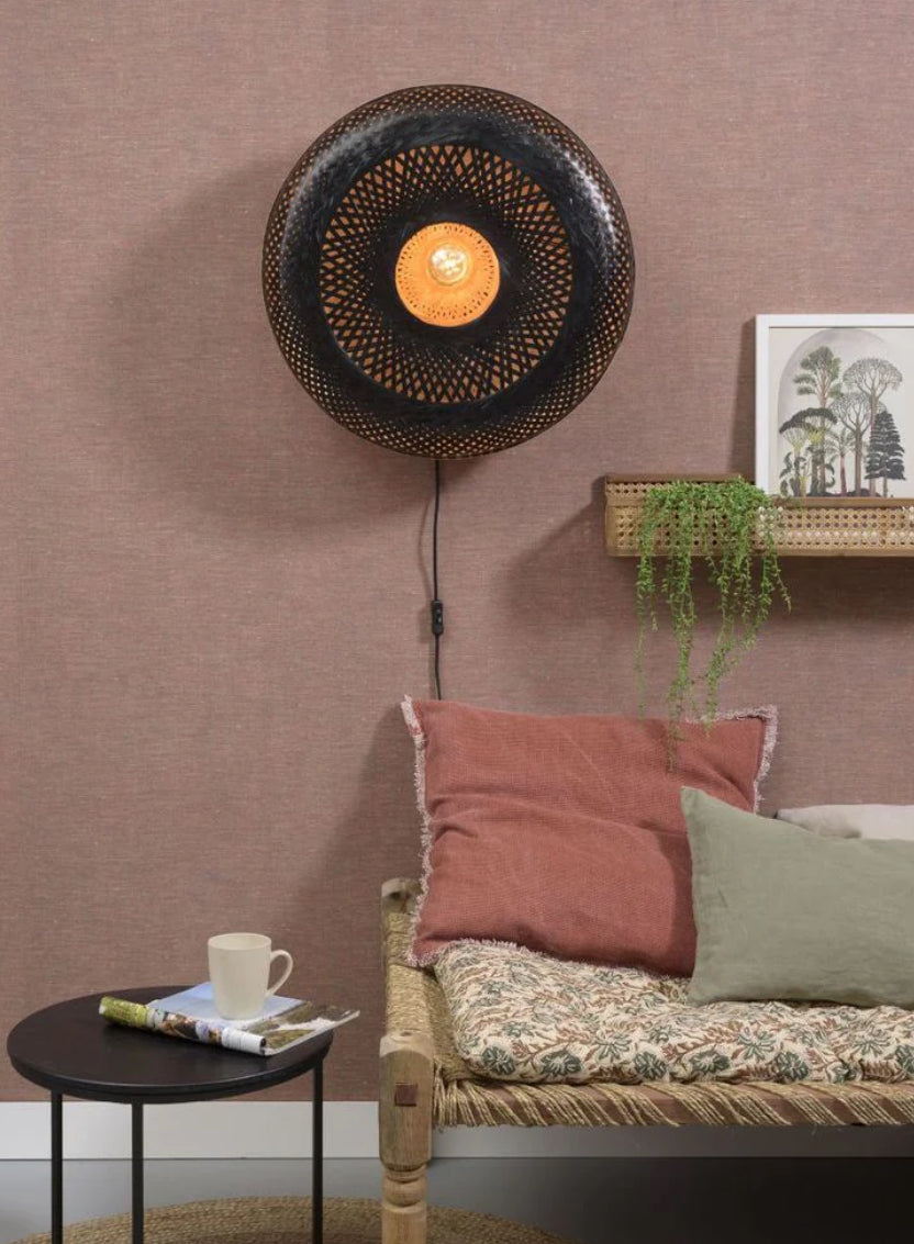 GOOD&MOJO | Veggljós | Light Palawan Bamboo| 60cm | Svart