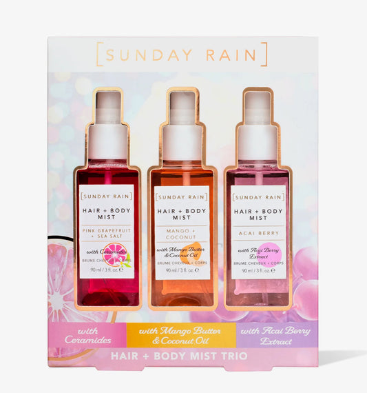 Gjafasett| Sunday Rain | Hair and body mist trio