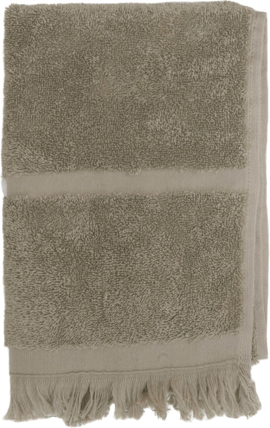 Gustav Ovland | Figaro | Handklæði | 70 x 140 | Grænt | Beige