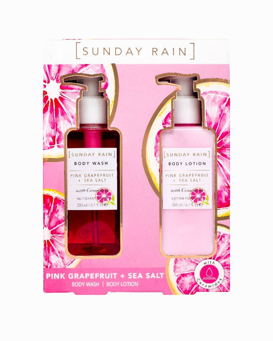 Gjafasett| Sunday Rain | Pink grapefruit and sea salt