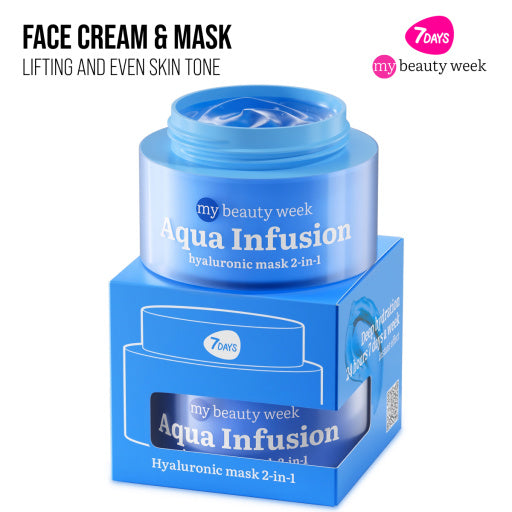 7DAYS | Aqua Infusion | Andlitskrem Og Maski | Rakagefandi | Hýalúrónsýra