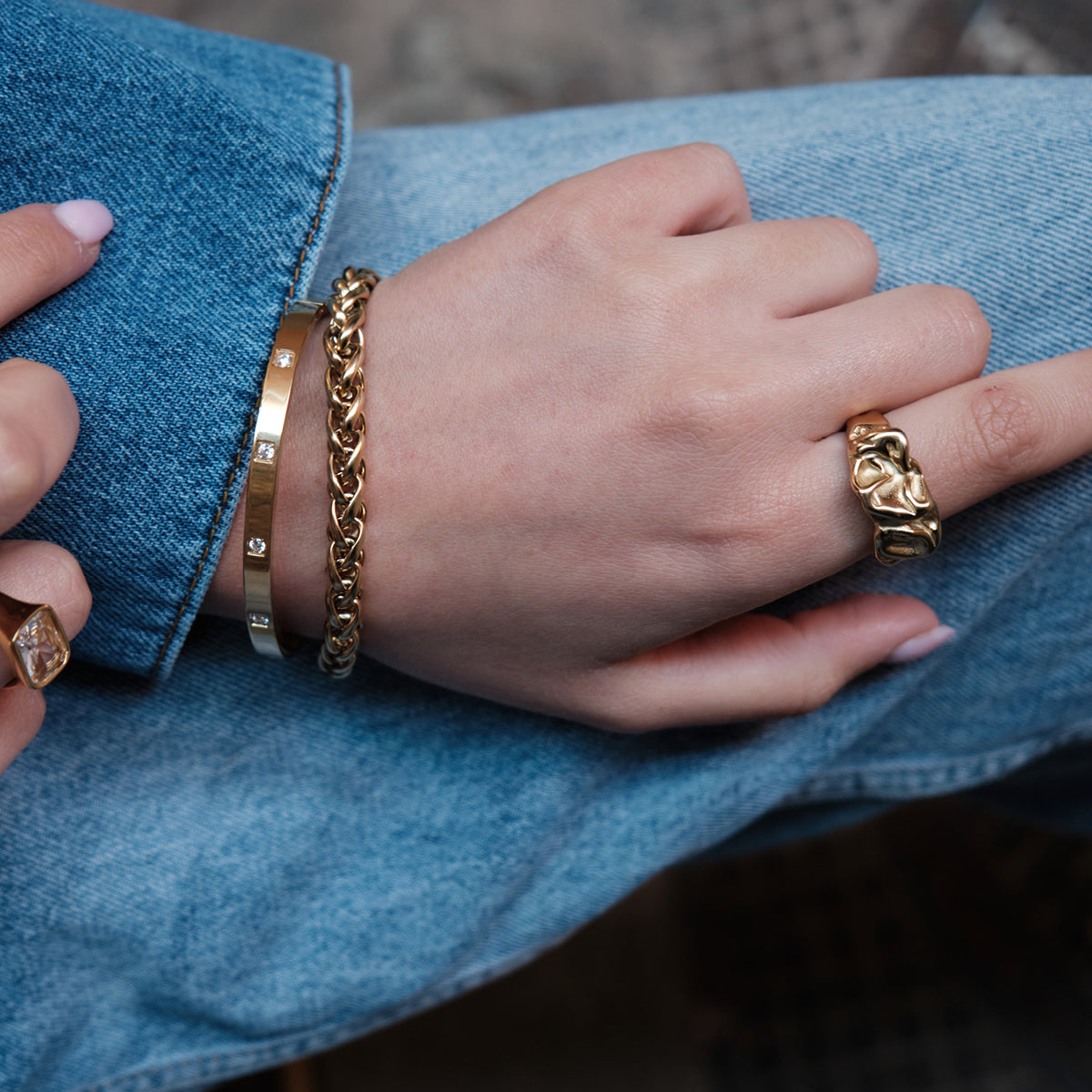 Hringur | Crinkle | Steel Crystal Coll