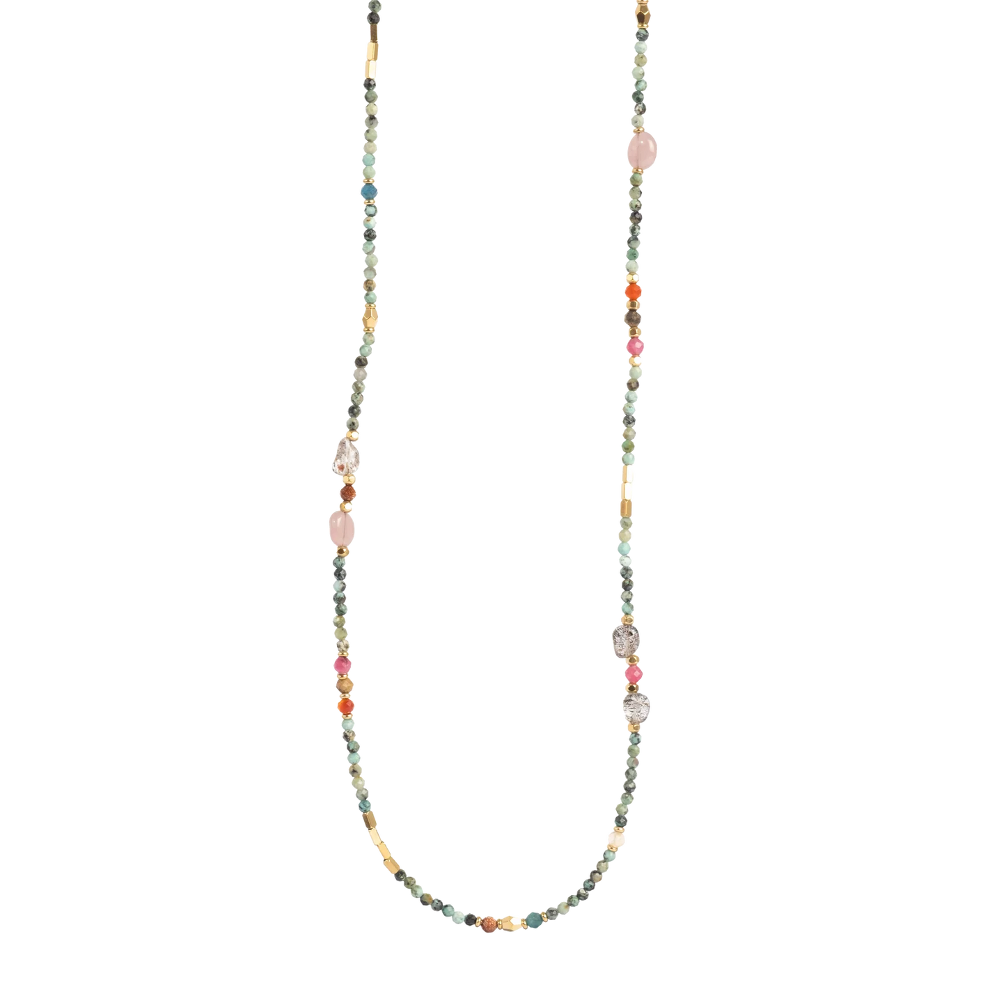 Hálsfesti| Happy life | Precious stone | Stál