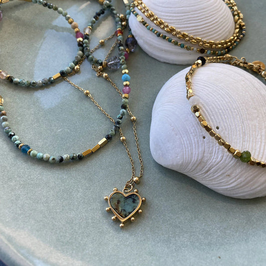 Armband| Happy life | Precious stone | Stál