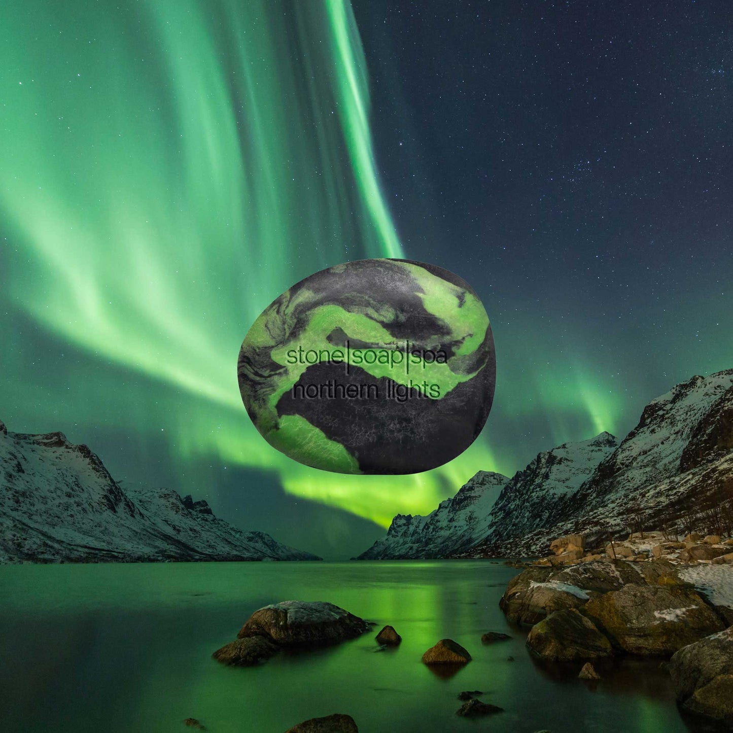 Stone soap sápa | Norðurljós græn