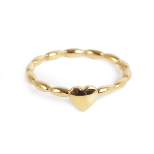Hringur | Hjarta | Stál 14k
