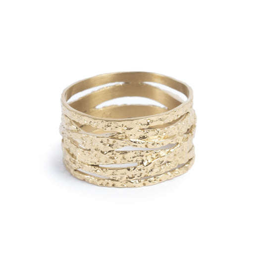 Hringur | Breiður | Stál 14k