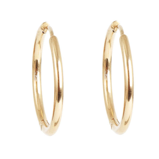 Eyrnalokkar | Steel Clean Hoops | 25 mm