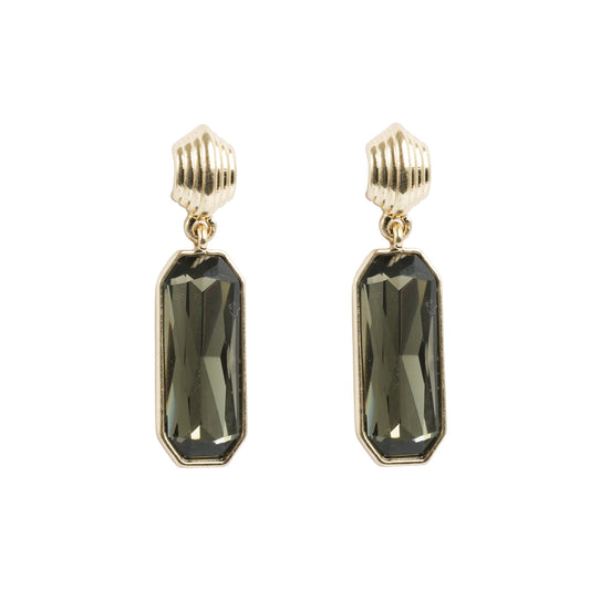 Eyrnalokkar | Grace | m grænum stein