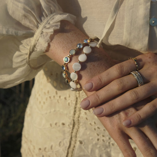 Armband | Solstice | Gull m steinum