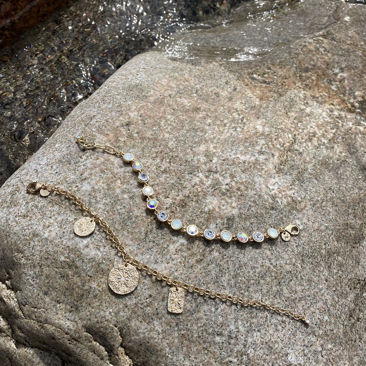 Armband | Solstice | Gull m steinum