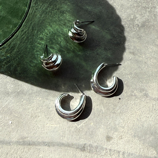 Eyrnalokkar | Liquid | Silfur