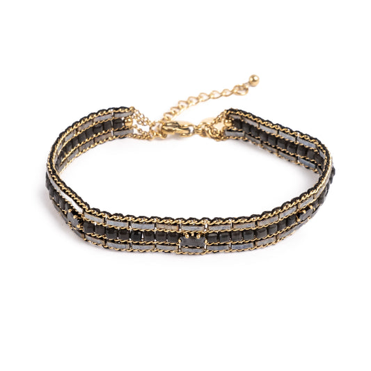 Armband | obsidian | Stál