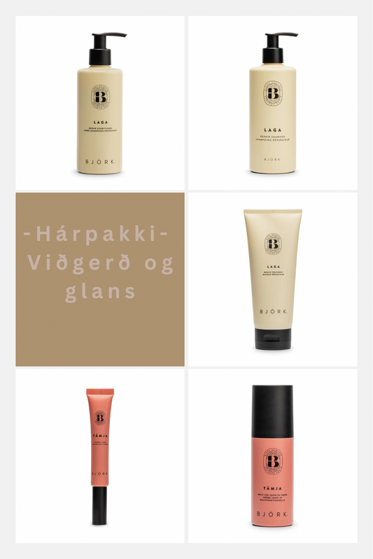 Viðgerð, mýkt og glans| Hárpakki | 20% afsláttur