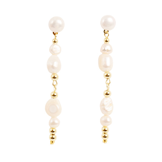 Eyrnalokkar | Tone Damli | Gull með perlum