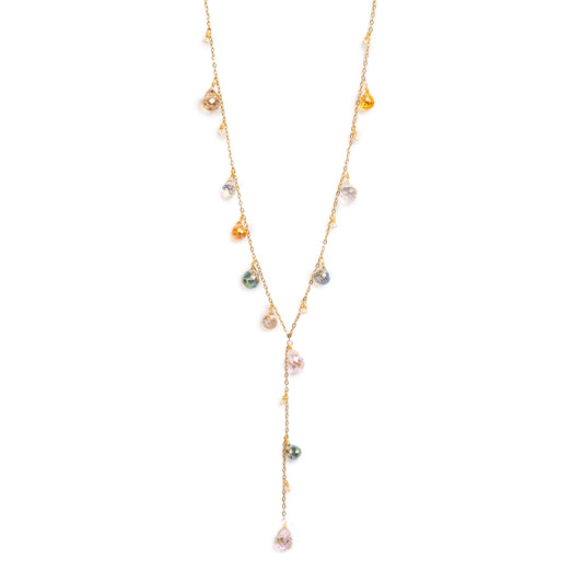Hálsmen | Tone Damli |  Songbird | pastel glass Steel 14K