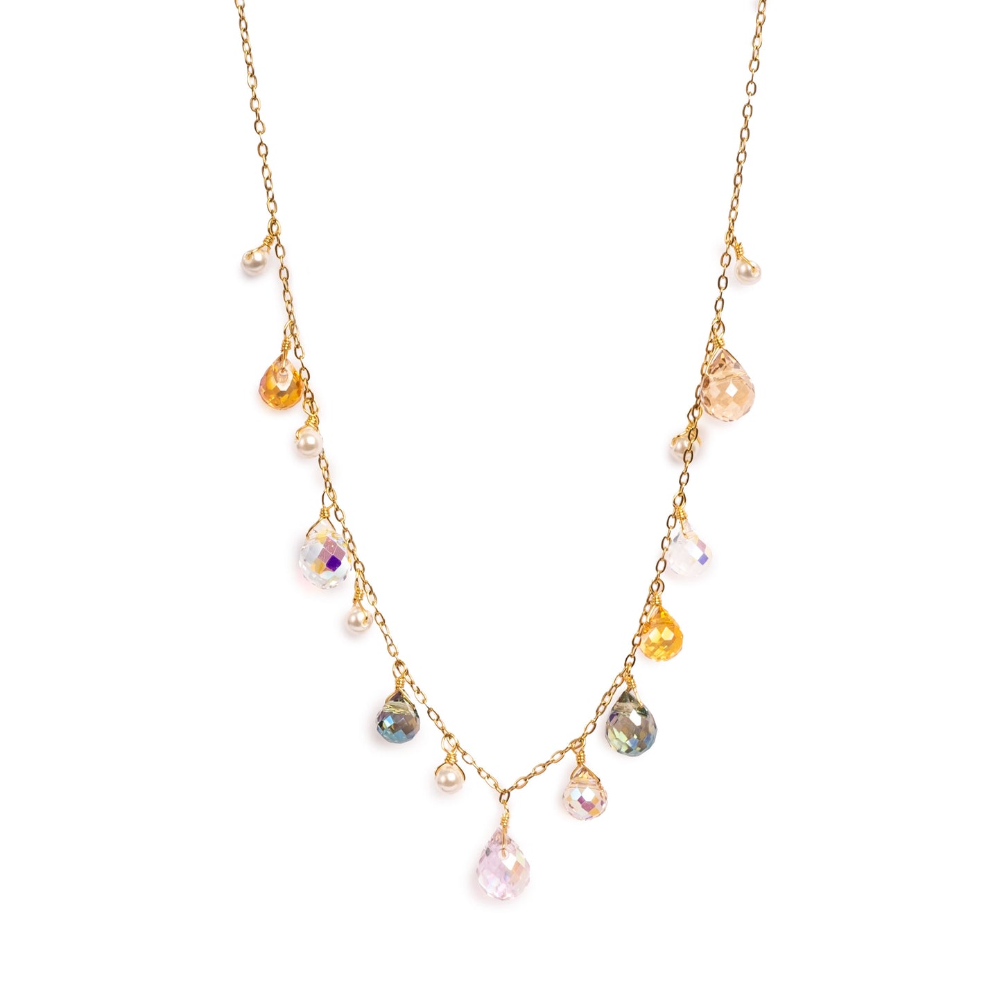 Hálsmen | Tone Damli |  The Bliss | pastel glass Steel 14K