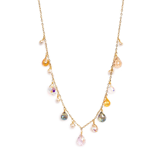 Hálsmen | Tone Damli |  The Bliss | pastel glass Steel 14K