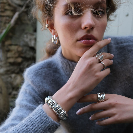 Eyrnalokkar | Crease | Silfur