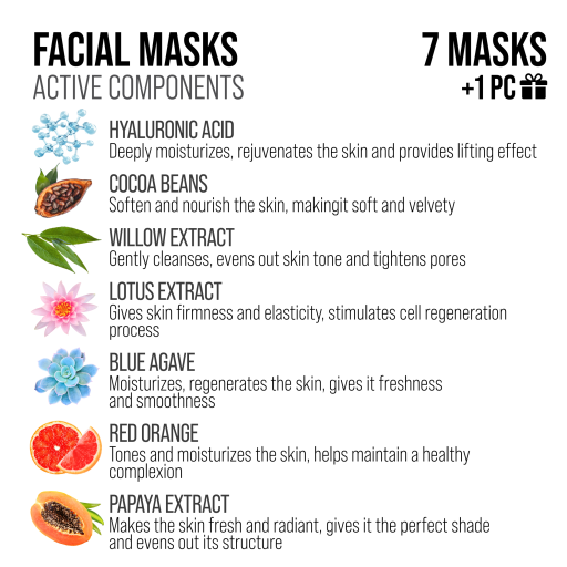 7DAYS | Gift set sheet masks BEAUTY CALENDAR | Gjafasett