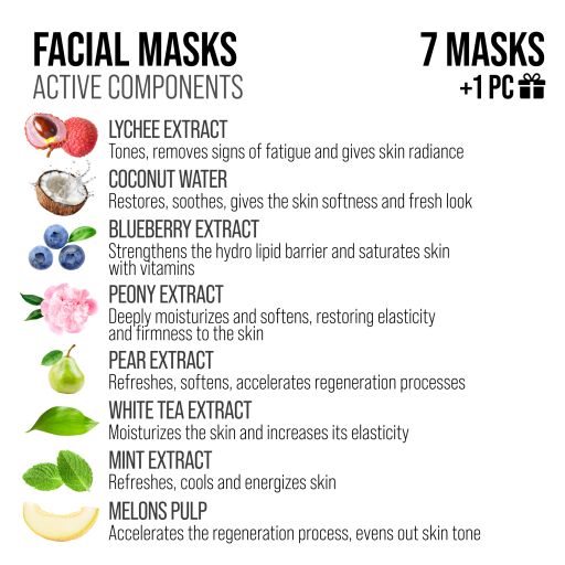 7DAYS | Gift set sheet masks BEAUTY CALENDAR | Gjafasett
