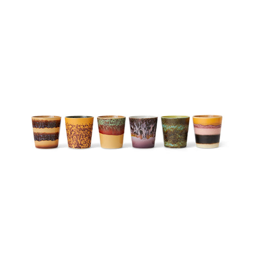 HKLIVING | 70s ceramics | Kaffikönnur | Valley | 6 saman