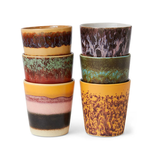 HKLIVING | 70s ceramics | Kaffikönnur | Valley | 6 saman
