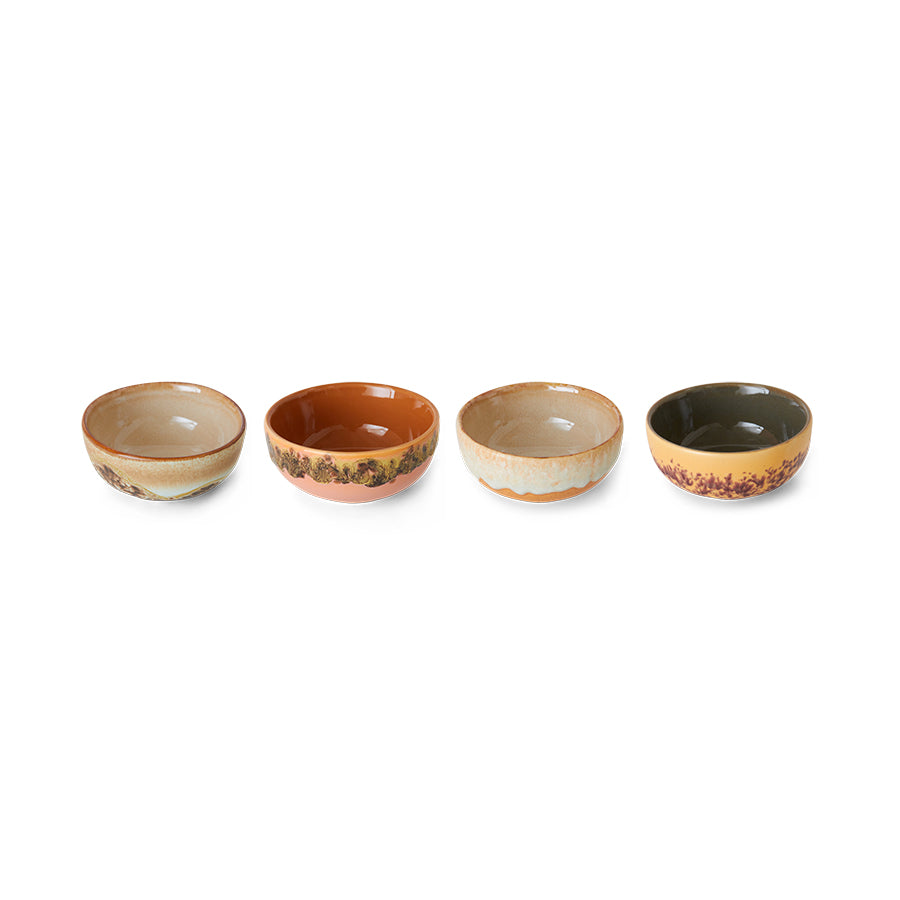 HKLIVING | 70s Ceramics | Skálar 4 stk | Marine