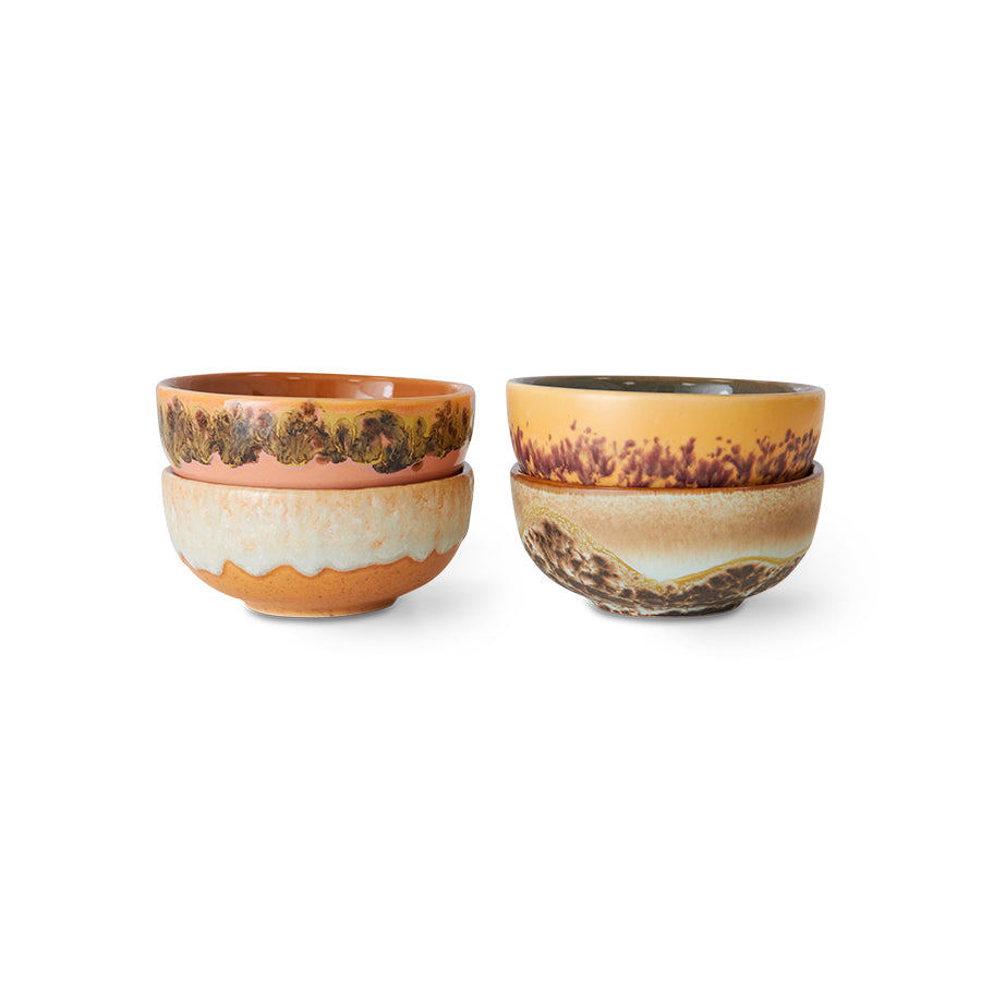 HKLIVING | 70s Ceramics | Skálar 4 stk | Marine